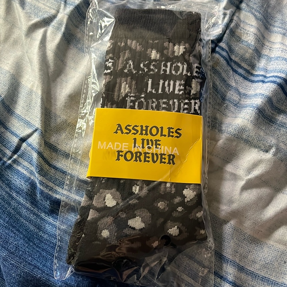 Alf black leopard socks